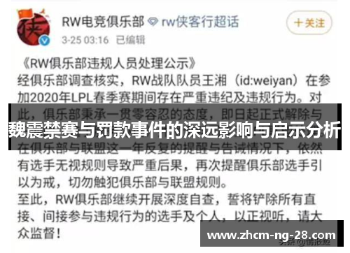 魏震禁赛与罚款事件的深远影响与启示分析 魏震禁赛与罚款事件的深远影响与启示分析